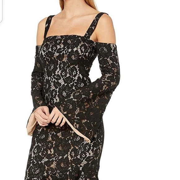 NWT MINKPINK Womens Marseille Lace Cold Shoulder Dress - Picture 2 of 4
